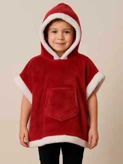 Kerstponcho rood