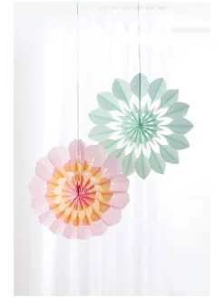 Knutselset "Bloemen van papieren zakken: Sweet blossom" lichtroze/groen