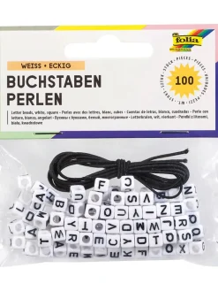Knutselset "Letterkralen" wit