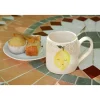 Kop "Lemmon" wit/geel - (H)9 cm