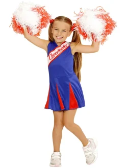 Kostuumjurk "Cheerleader" blauw/rood