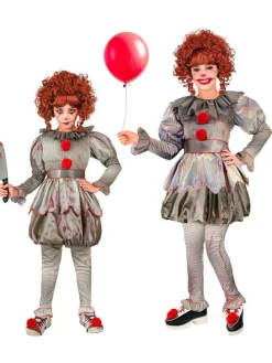 Kostuum "KILLER CLOWN" grijs
