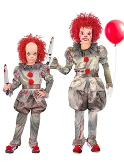Kostuum "KILLER CLOWN" grijs