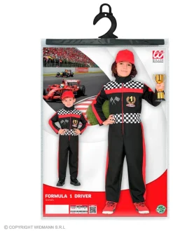 Kostuumpak "Formule 1 coureur" zwart/rood