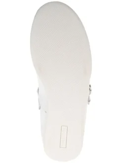 Leren ballerina's "Fantasy flat" wit