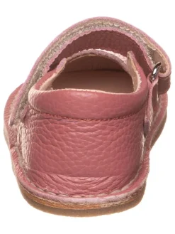 Leren ballerina's met bandje lichtroze