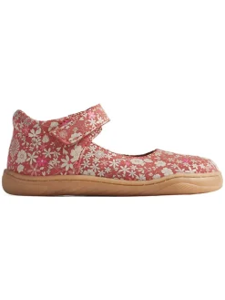 Leren ballerina's rood