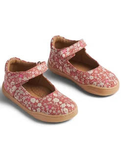 Leren ballerina's rood