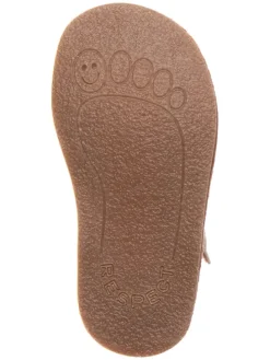 Leren barefootballerina's goudkleurig