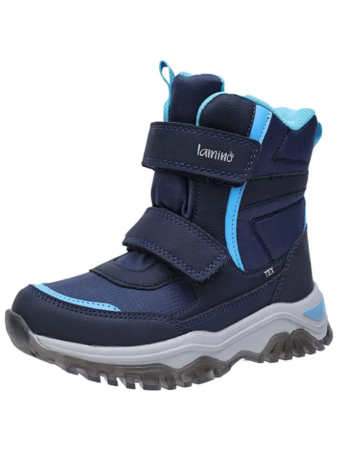 Leren barefootboots donkerblauw