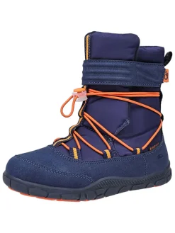 Leren barefootboots donkerblauw