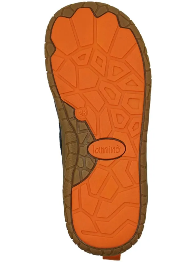 Leren barefootboots donkerblauw