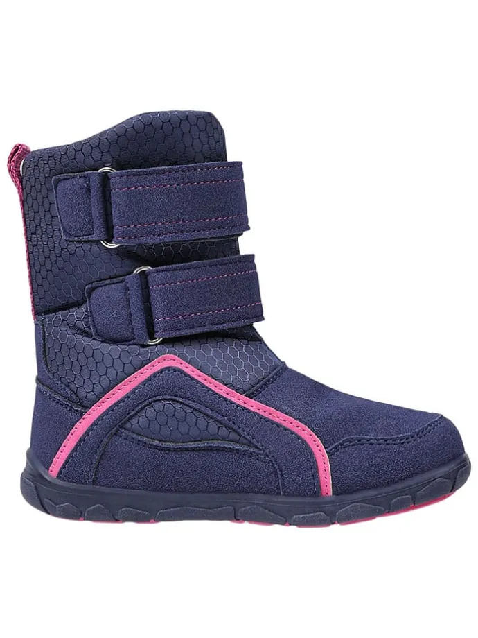 Leren barefootboots donkerblauw