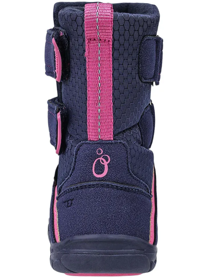 Leren barefootboots donkerblauw