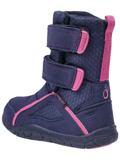 Leren barefootboots donkerblauw