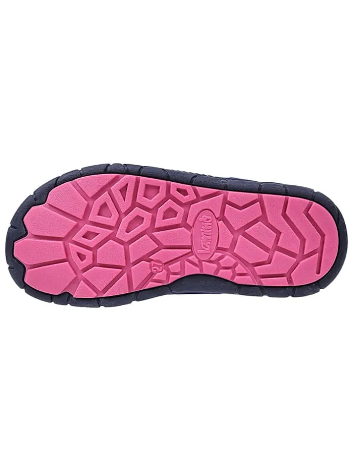 Leren barefootboots donkerblauw