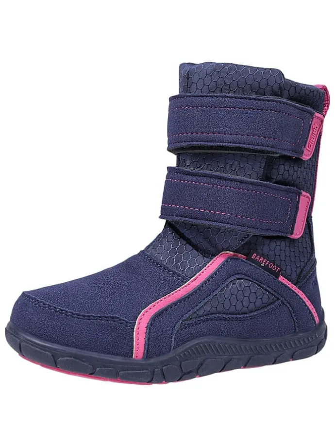Leren barefootboots donkerblauw