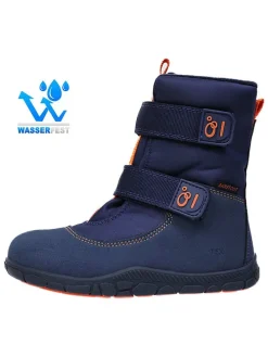 Leren barefootboots donkerblauw