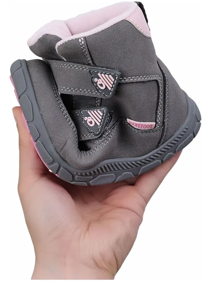 Leren barefootboots grijs