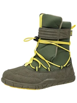 Leren barefootboots kaki