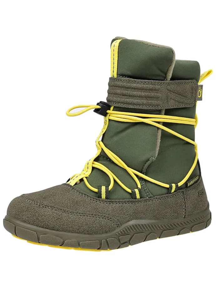 Leren barefootboots kaki