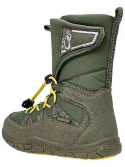 Leren barefootboots kaki