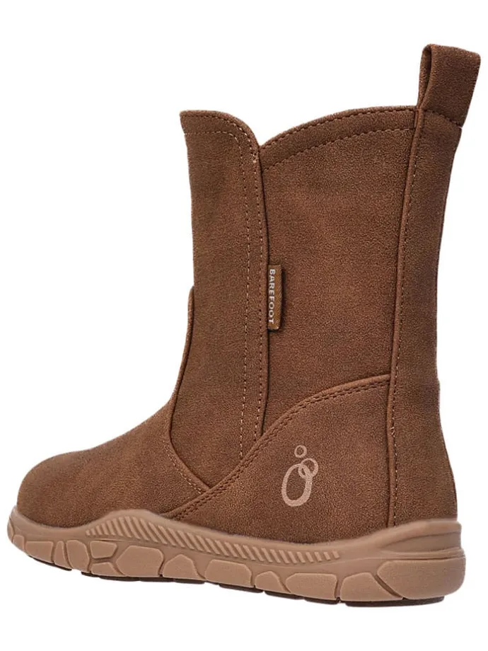 Leren barefootboots lichtbruin