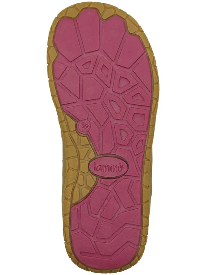 Leren barefootboots lichtbruin/grijs
