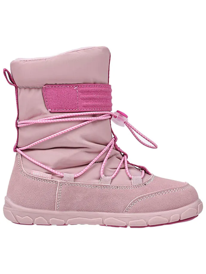 Leren barefootboots lichtroze