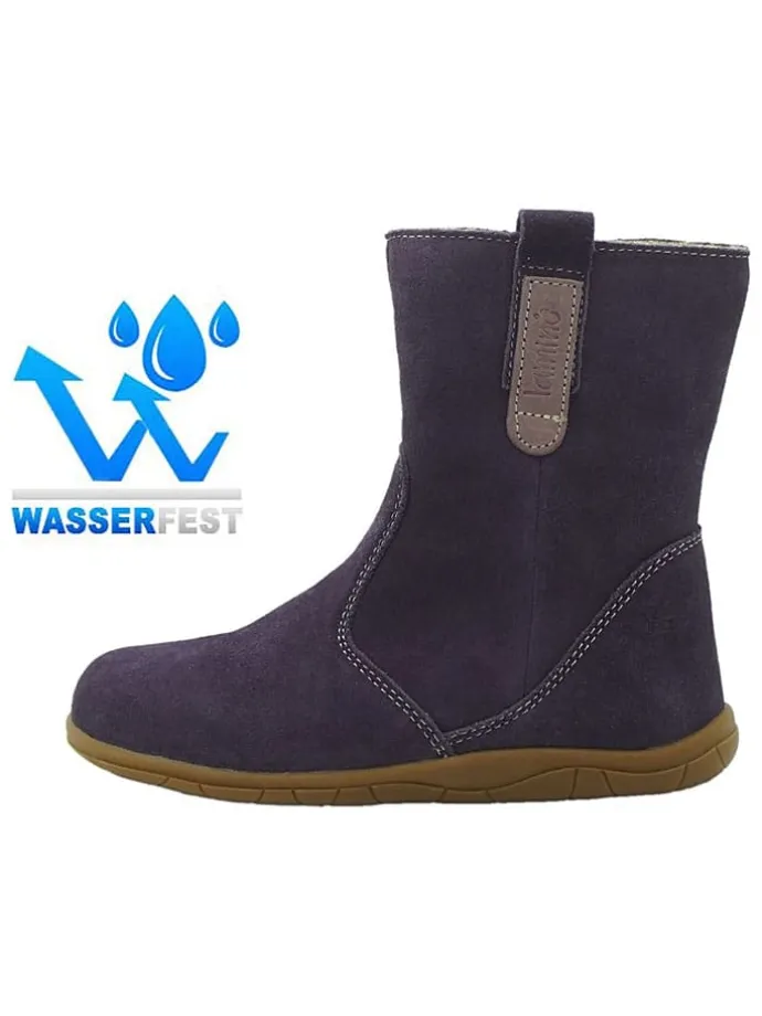 Leren barefootboots paars