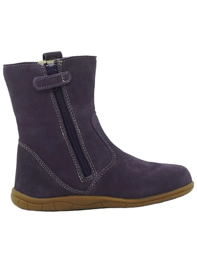 Leren barefootboots paars
