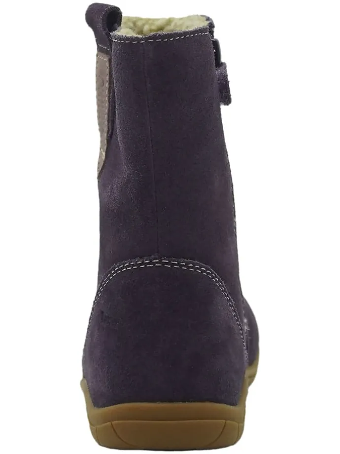 Leren barefootboots paars