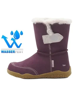 Leren barefootboots paars