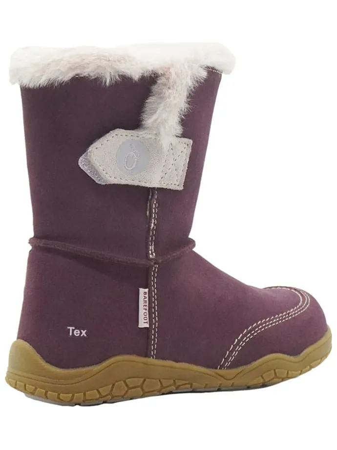 Leren barefootboots paars