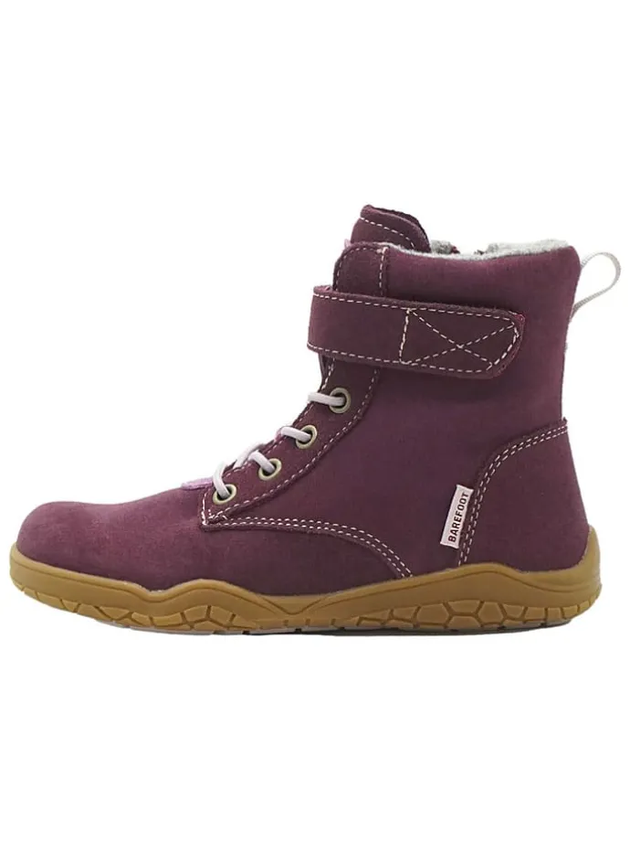 Leren barefootboots paars
