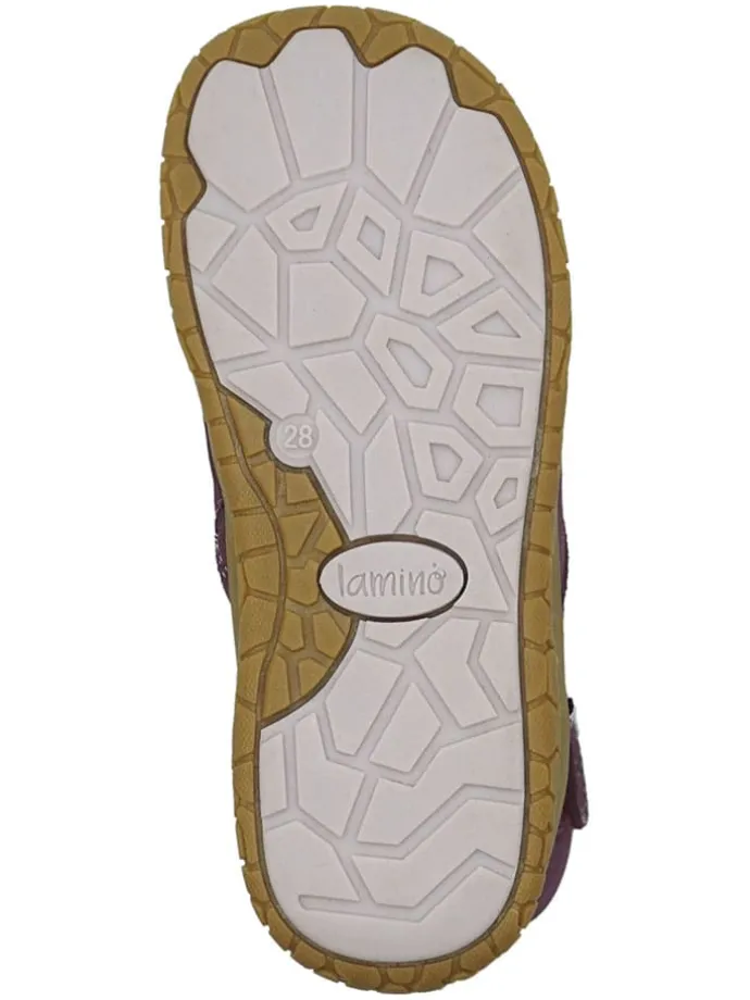 Leren barefootboots paars