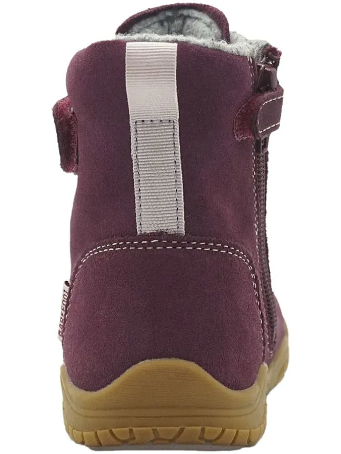 Leren barefootboots paars