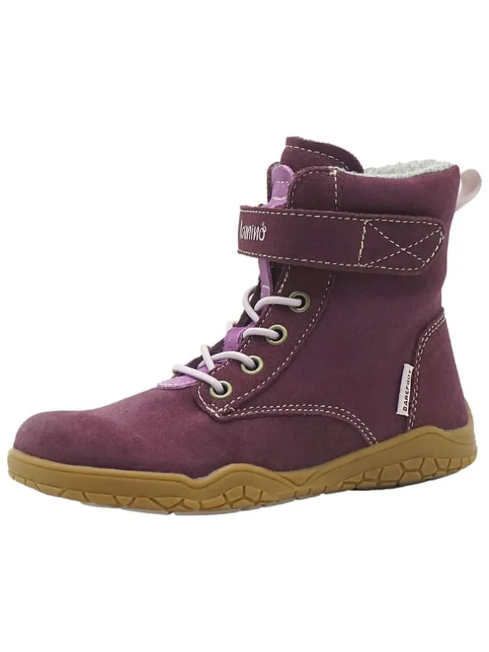 Leren barefootboots paars