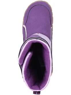 Leren barefootboots paars