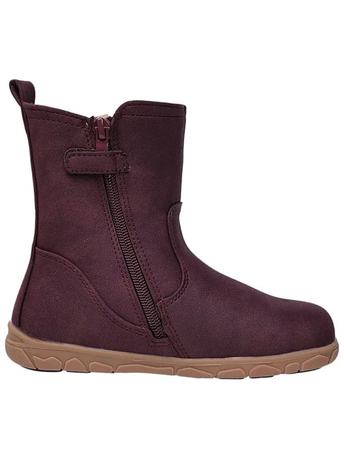 Leren barefootboots rood