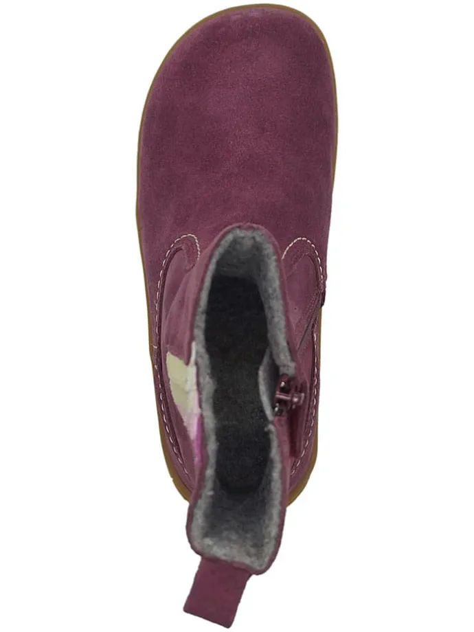 Leren barefootboots rood