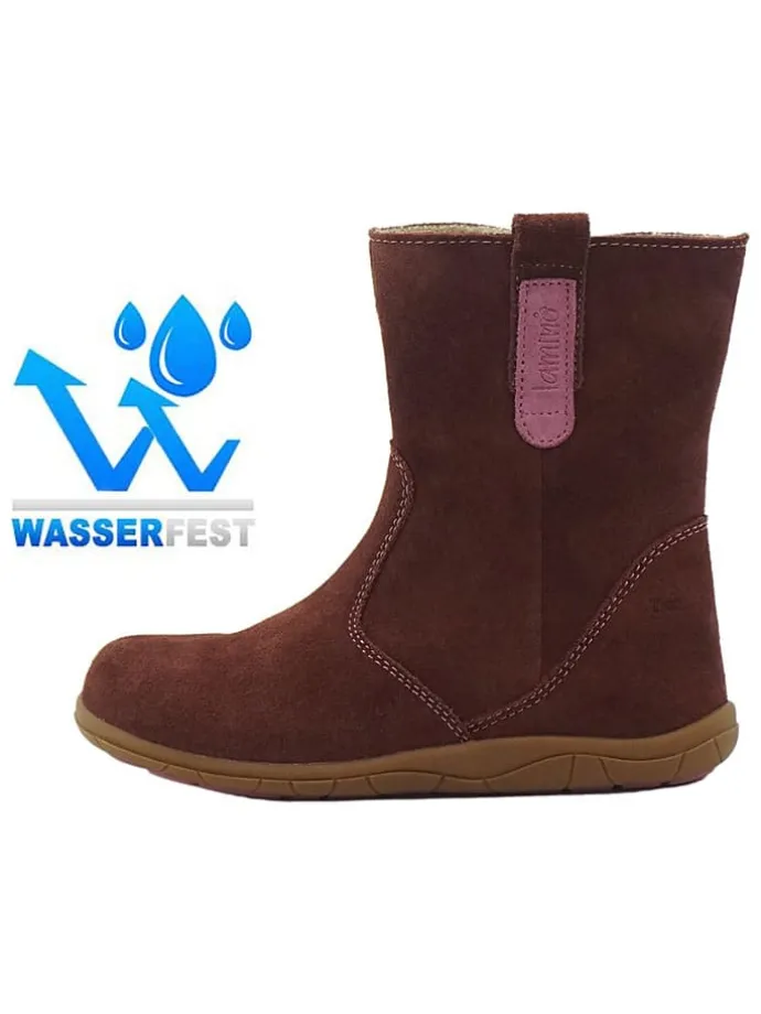 Leren barefootboots rood