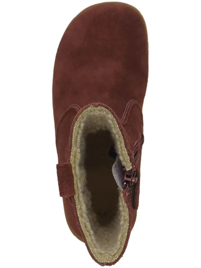 Leren barefootboots rood