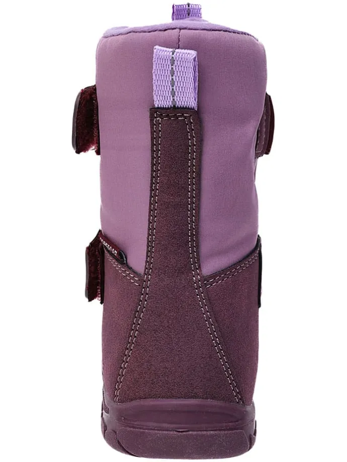Leren barefootboots rood/paars