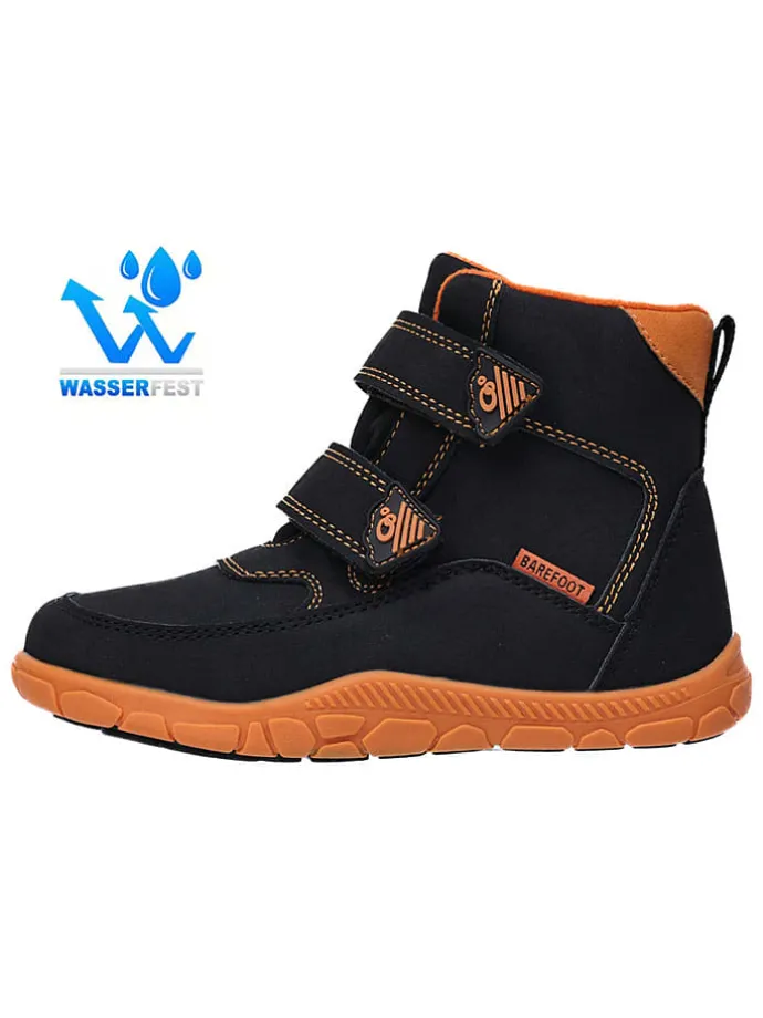 Leren barefootboots zwart