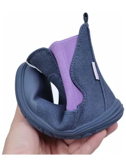 Leren barefootchelseaboots donkerblauw
