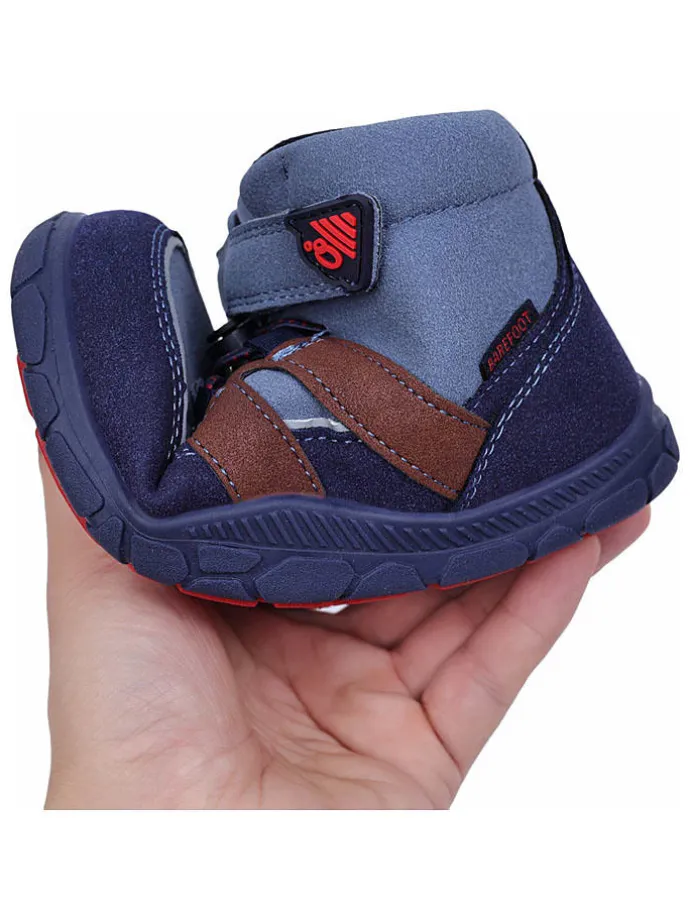Leren barefootschoenen blauw