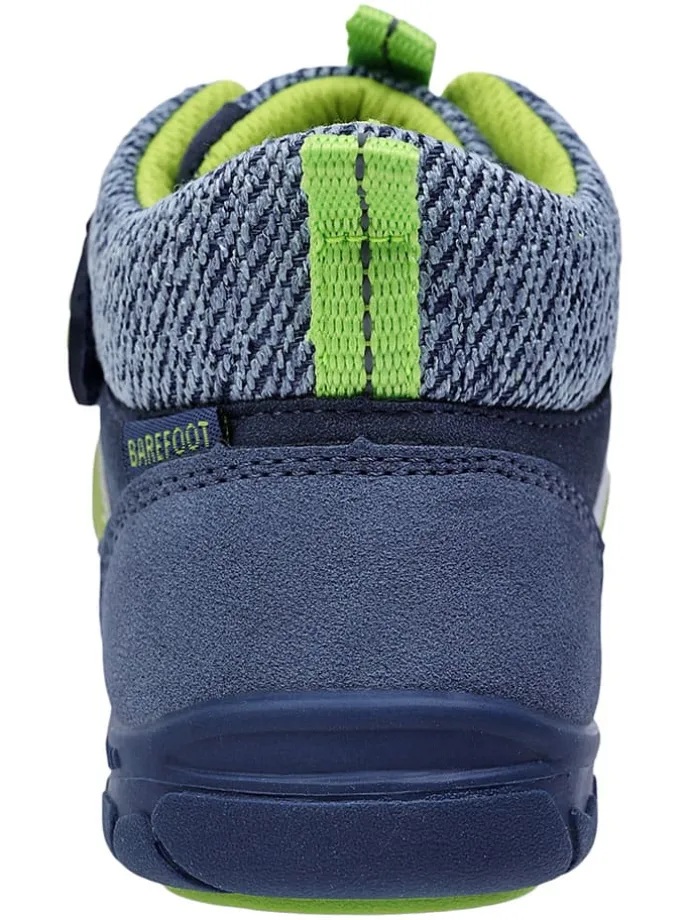Leren barefootschoenen blauw