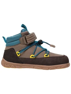 Leren barefootschoenen bruin/blauw
