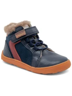 Leren barefootschoenen donkerblauw